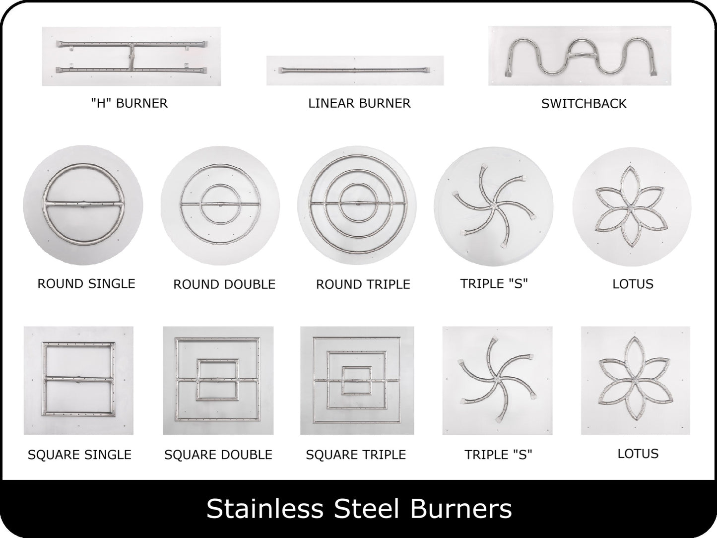 Rectangular Lipless Drop In Pan & Burner Kits