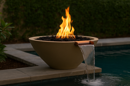 The Outdoor Plus Cazo Round Gas Fire & Water Bowl