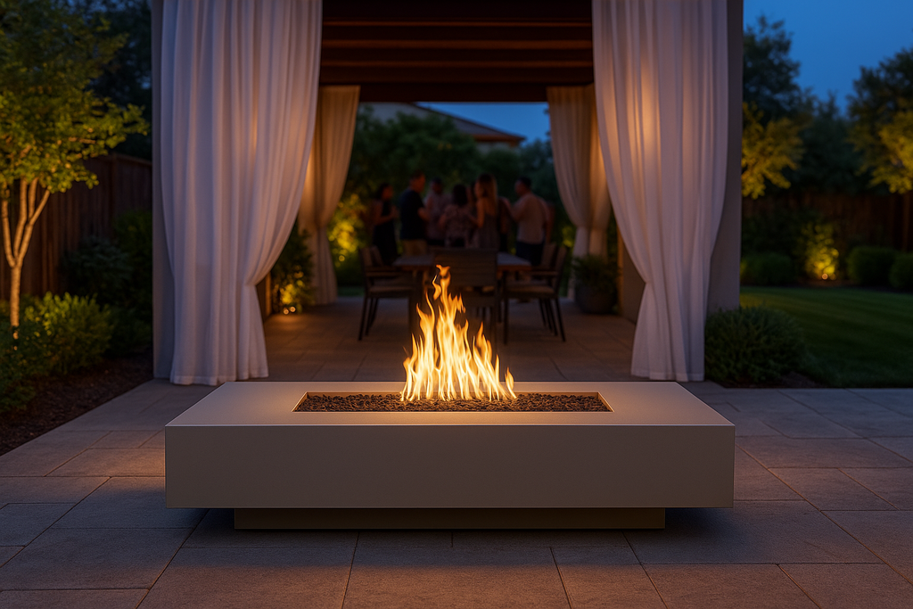 The Outdoor Plus Cabo Rectangle Gas Fire Pit