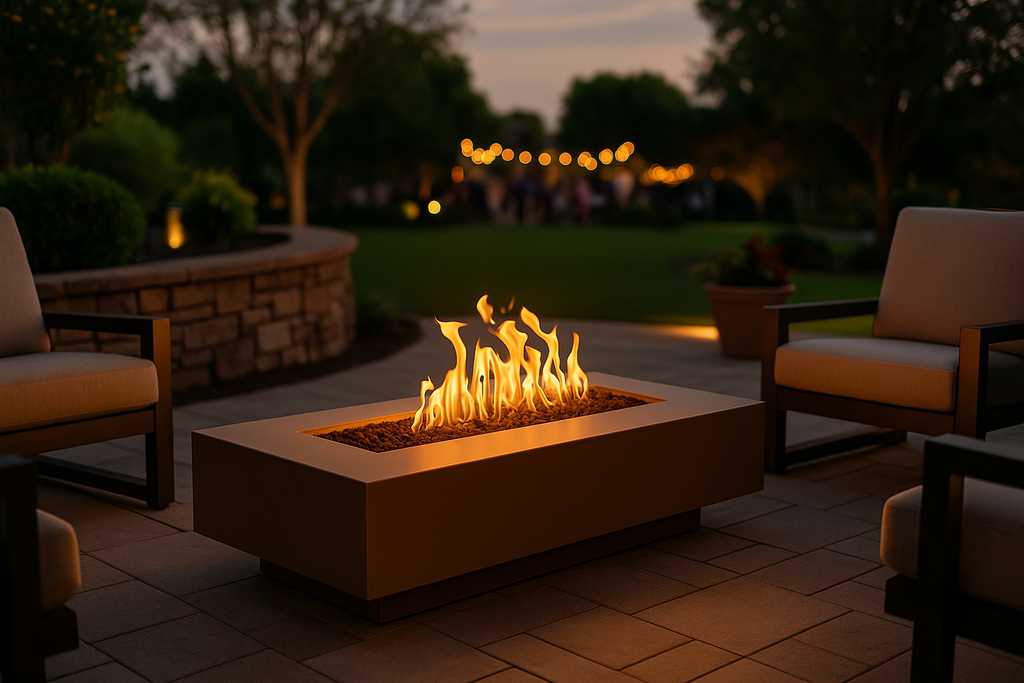 The Outdoor Plus Cabo Rectangle Gas Fire Pit