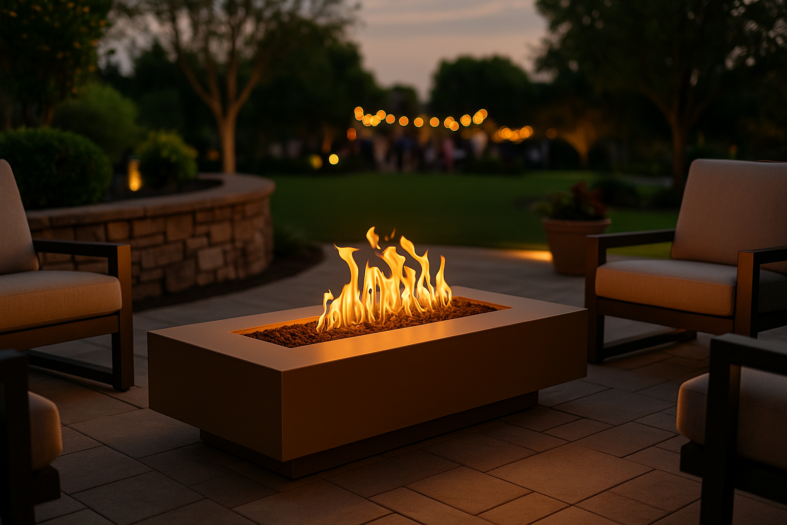 The Outdoor Plus Cabo Rectangle Gas Fire Pit