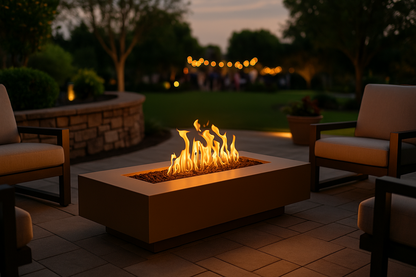 The Outdoor Plus Cabo Rectangle Gas Fire Pit