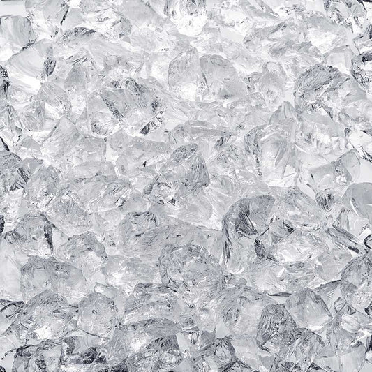 Crushed Fire Glass Clear