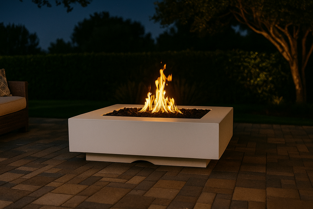 The Outdoor Plus Newport Gas Fire Pit Rectangular
