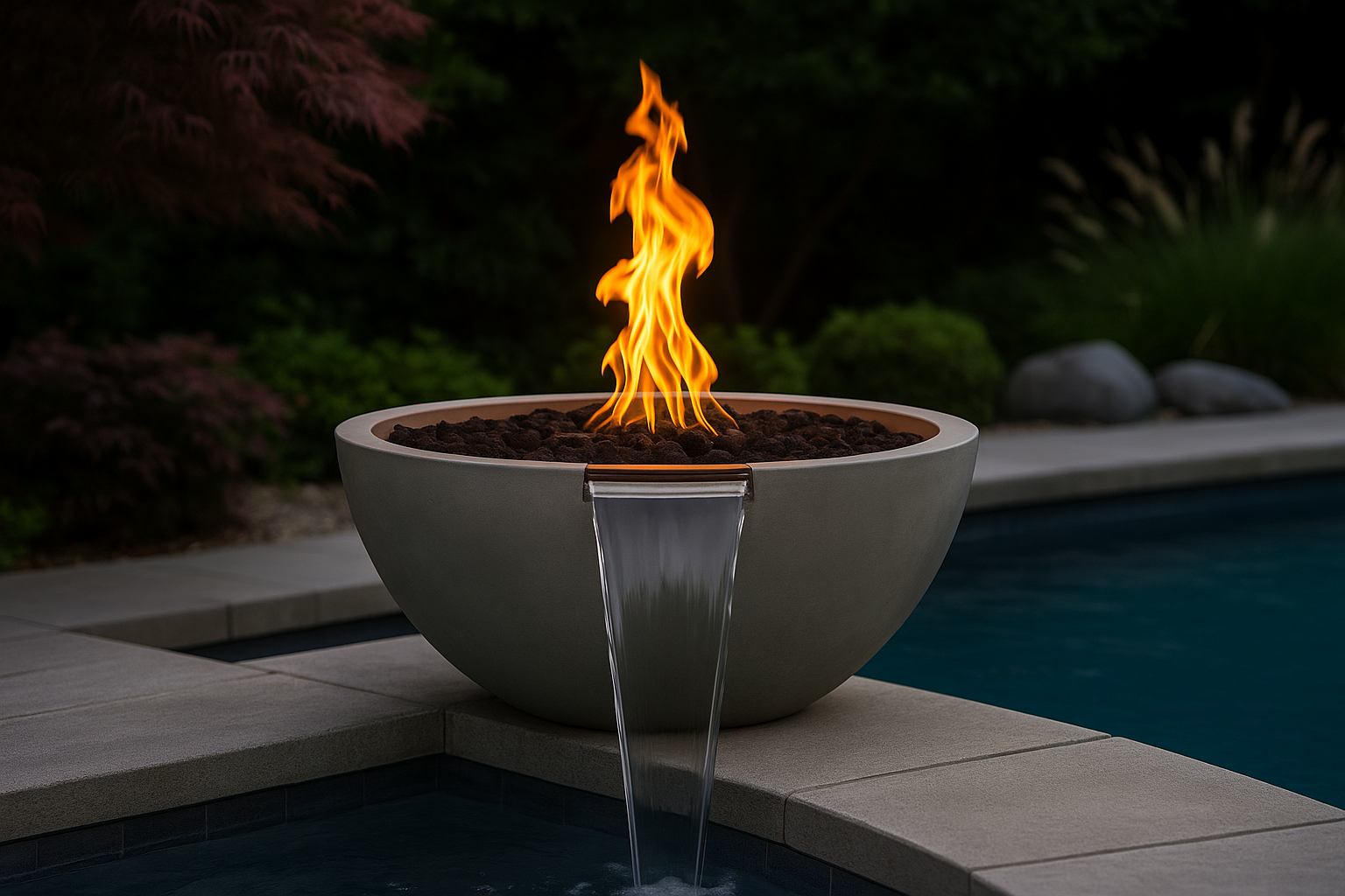The Outdoor Plus Luna Round Fire & Water Bowl