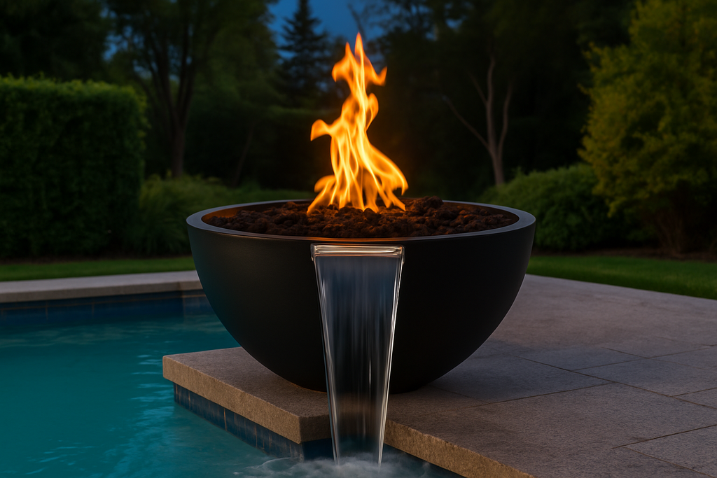 The Outdoor Plus Luna Round Fire & Water Bowl