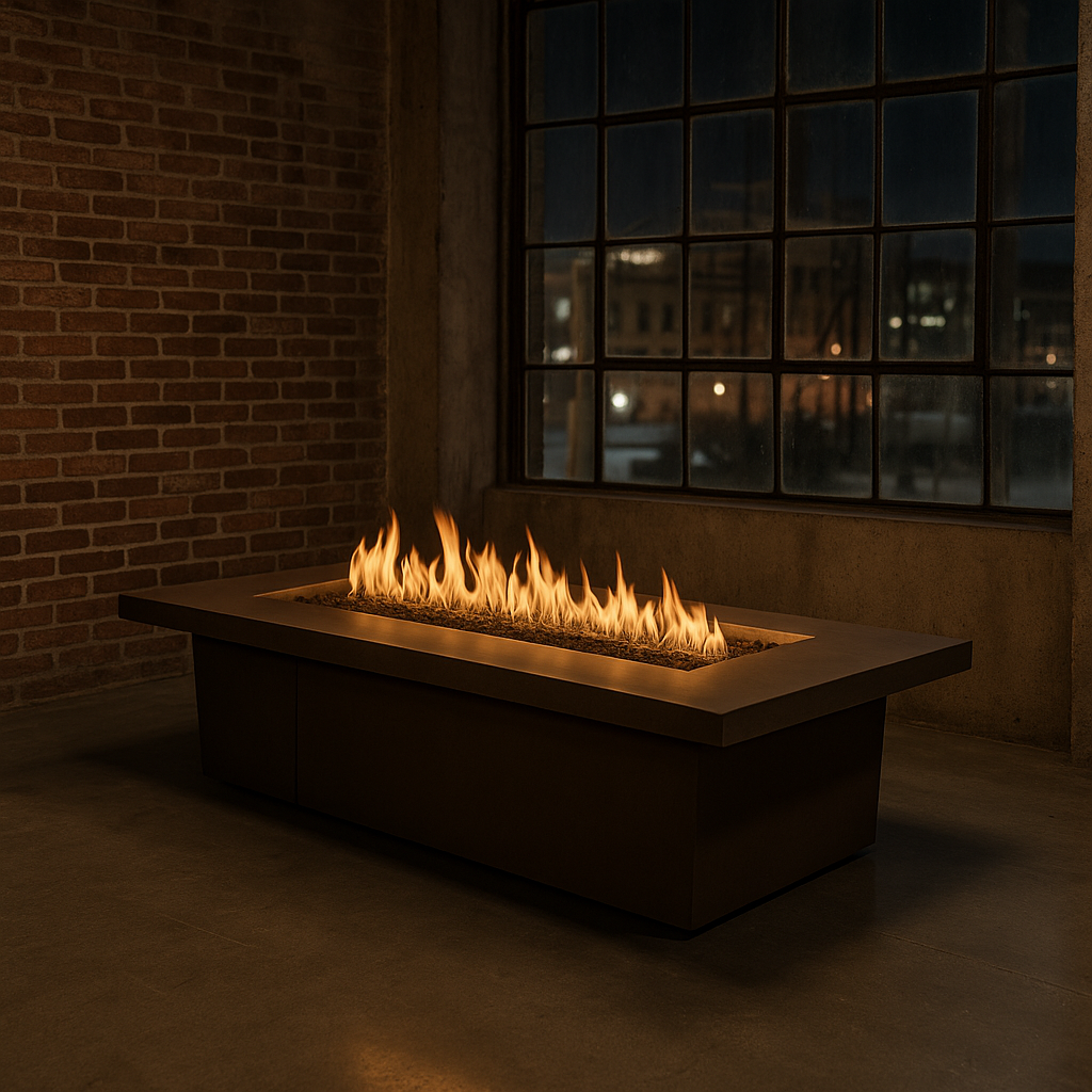 The Outdoor Plus Newport Gas Fire Pit x Rectangle