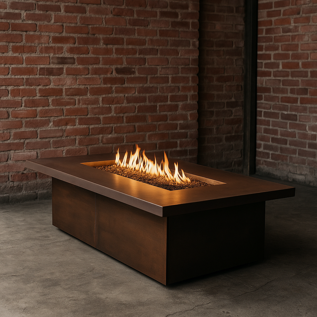 The Outdoor Plus Newport Gas Fire Pit x Rectangle