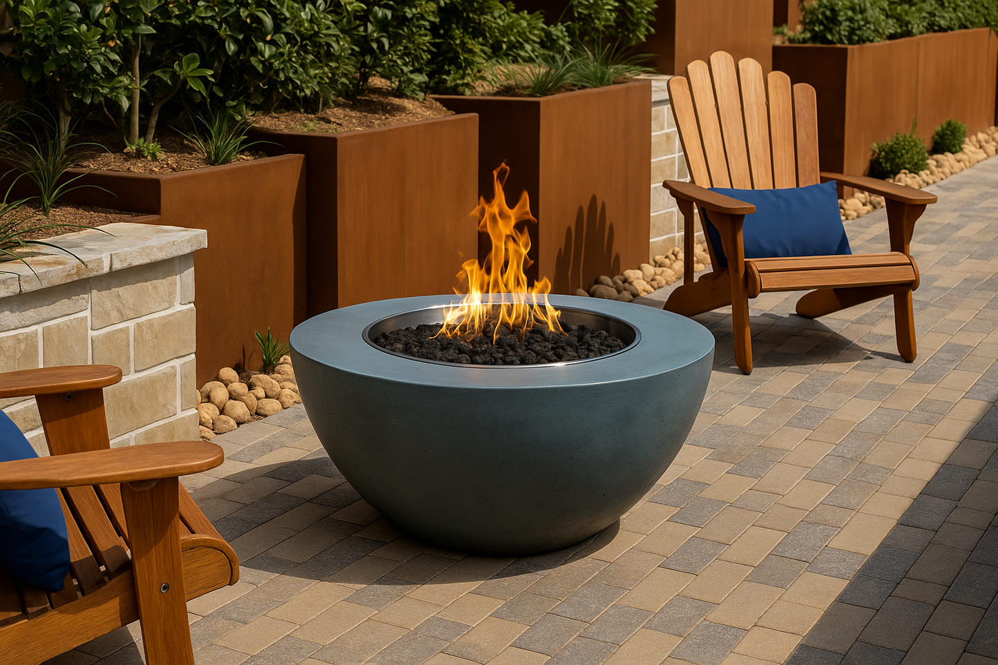 Slick Rock Oasis Round Gas Fire Bowl