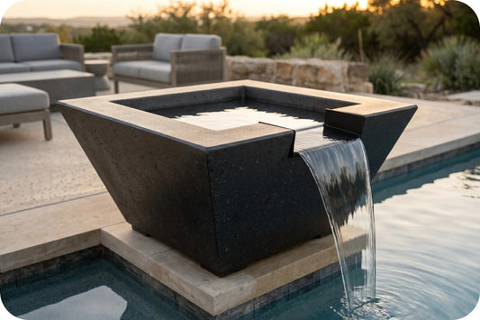 Prism Hardscapes Lombard-P Tall 32in Square Water Bowl
