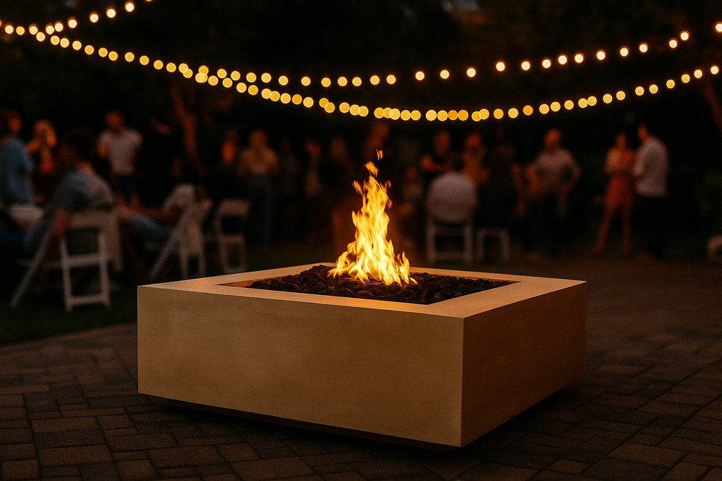 The Outdoor Plus Carmen Rectangle Gas Fire Pit