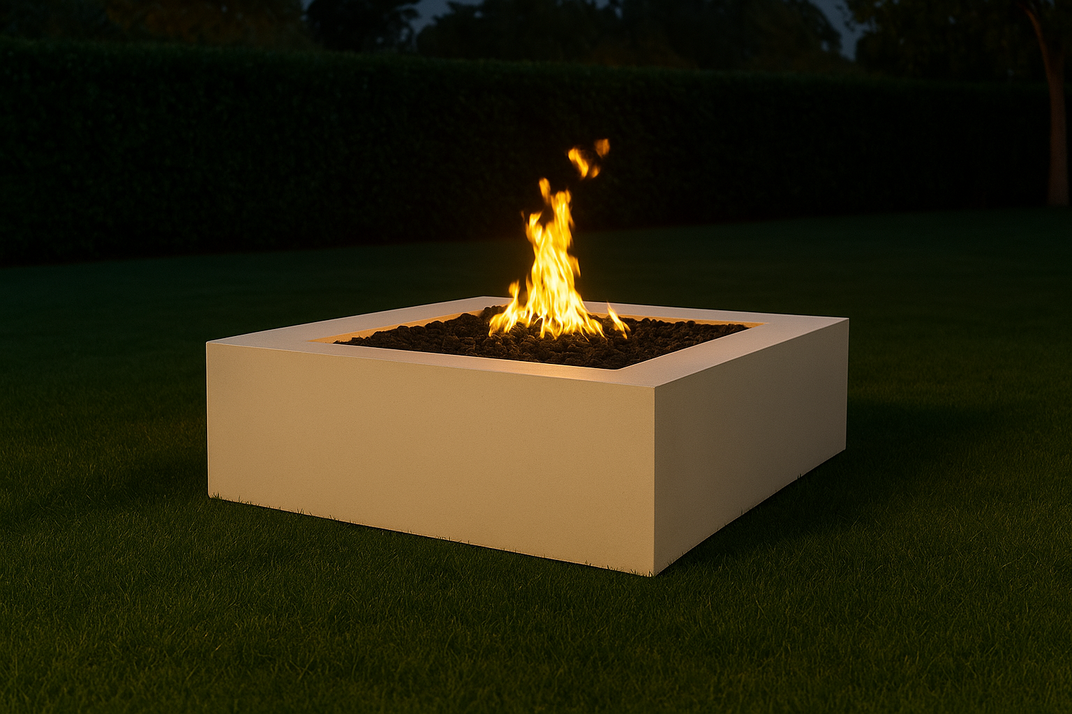 The Outdoor Plus Carmen Rectangle Gas Fire Pit