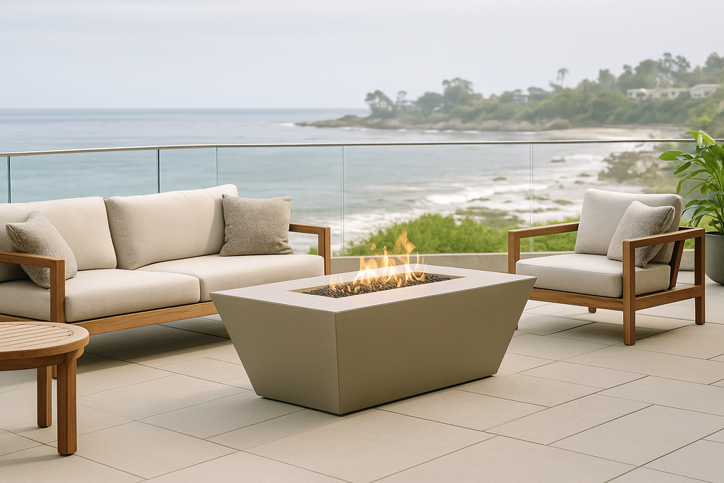 The Outdoor Plus Angelus Gas Fire Pit Table Rectangular