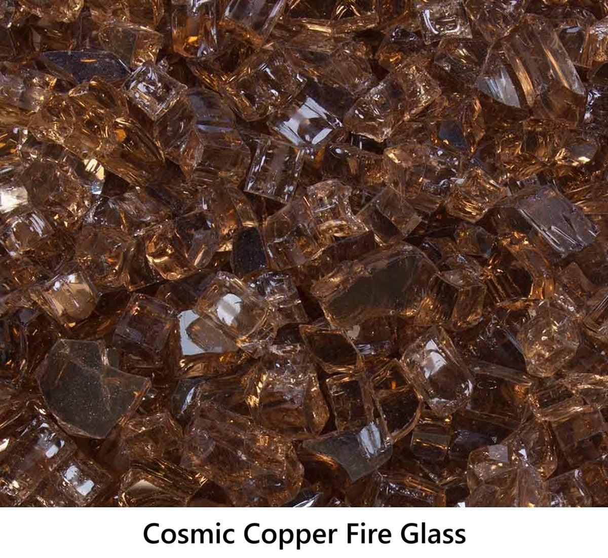 1/ Tempered Fire Glass Cosmic Copper Reflective