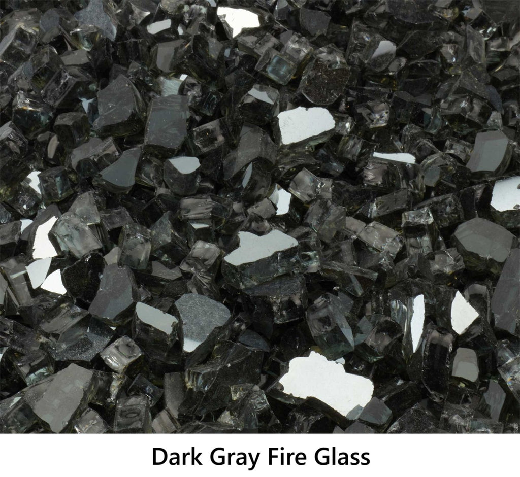 1/ Tempered Fire Glass Dark Gray Reflective