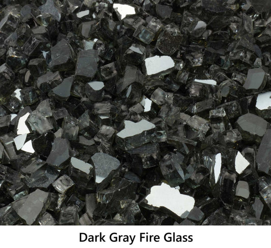 1/ Tempered Fire Glass Dark Gray Reflective