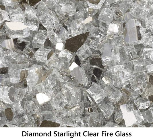 1/ Tempered Fire Glass Diamond Starlight Clear