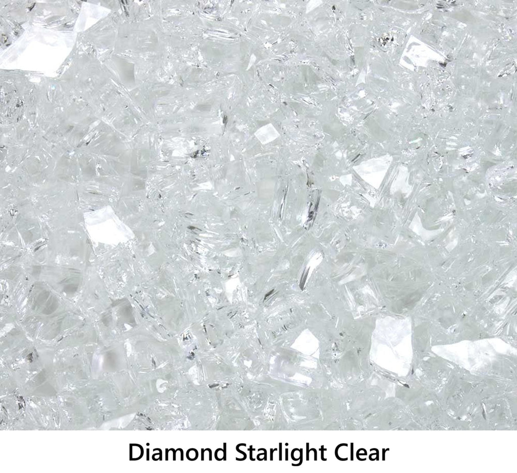 1/ Tempered Fire Glass Diamond Starlight Clear
