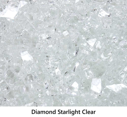 1/ Tempered Fire Glass Diamond Starlight Clear
