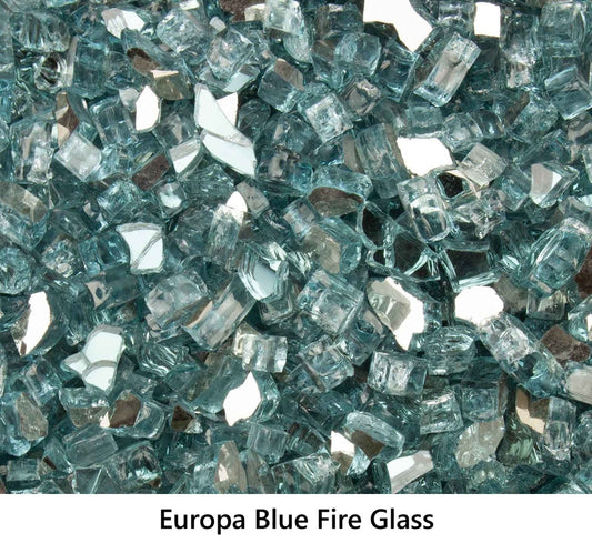 1/ Tempered Fire Glass Europa Blue Reflective