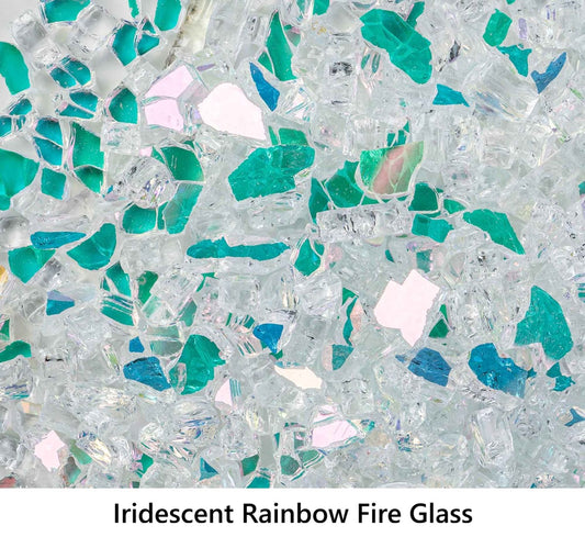 1/ Tempered Fire Glass Iridescent Rainbow
