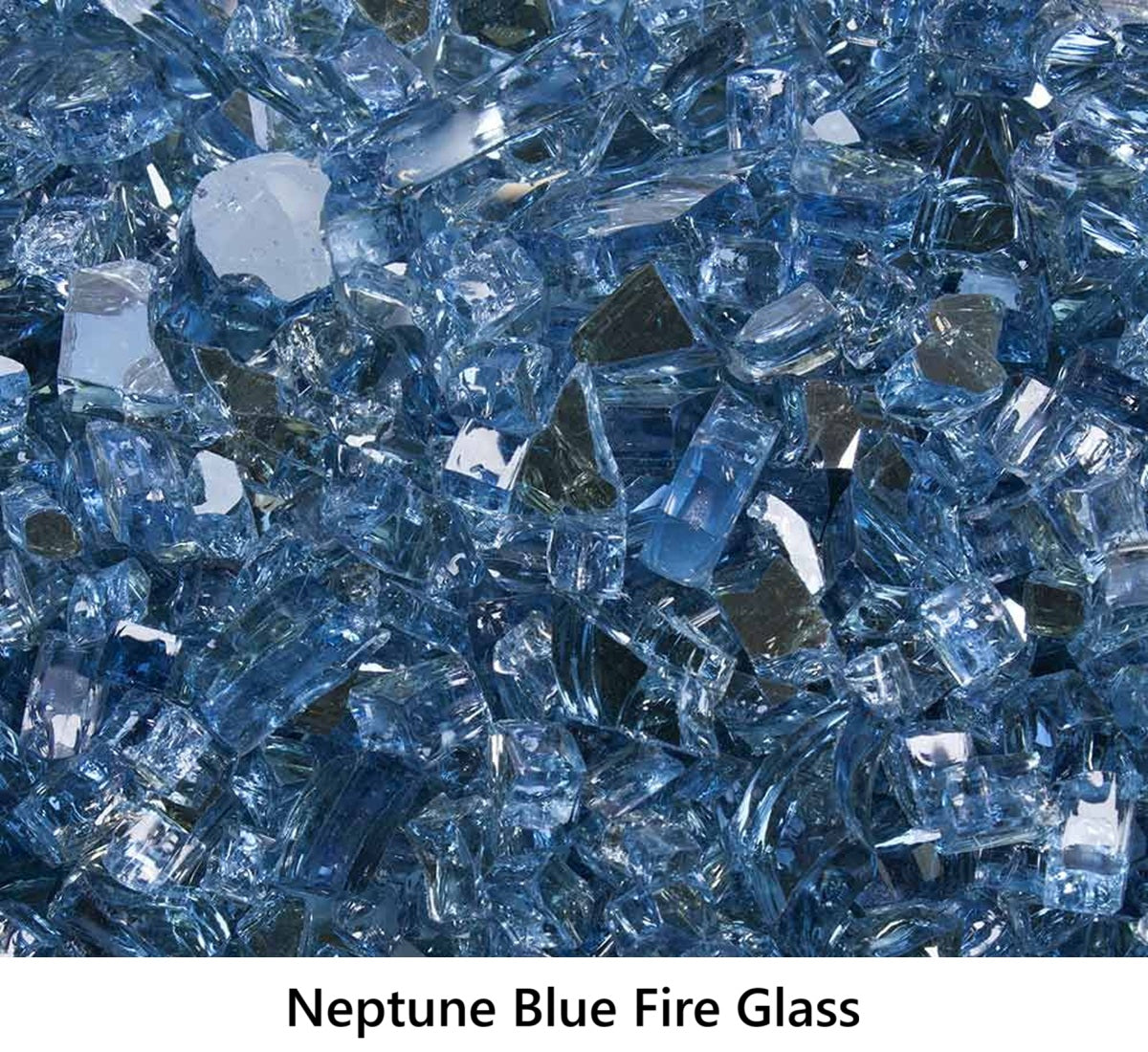 1/ Tempered Fire Glass Neptune Blue Reflective