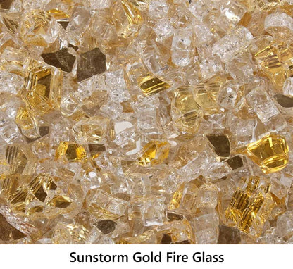 1/ Tempered Fire Glass Sunstorm Gold Reflective