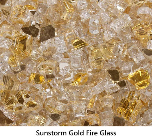1/ Tempered Fire Glass Sunstorm Gold Reflective