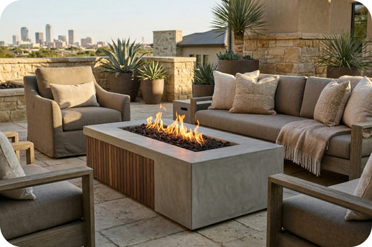 Prism Hardscapes Fairmont 73in Rectangle Gas Fire Table