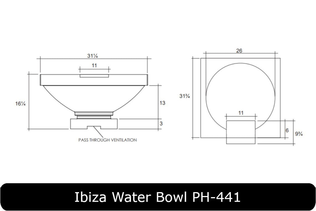 Prism Hardscapes Ibiza Concrete Water Bowl