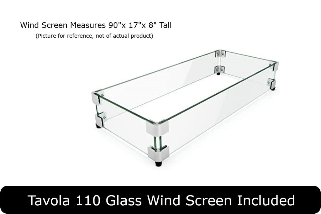Prism Hardscapes Tavola 110 Rectangle Gas Fire Pit Table