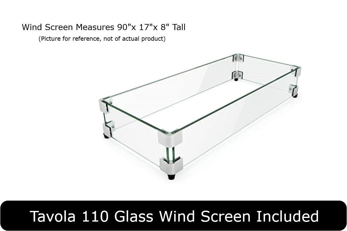 Prism Hardscapes Tavola 110 Rectangle Gas Fire Pit Table