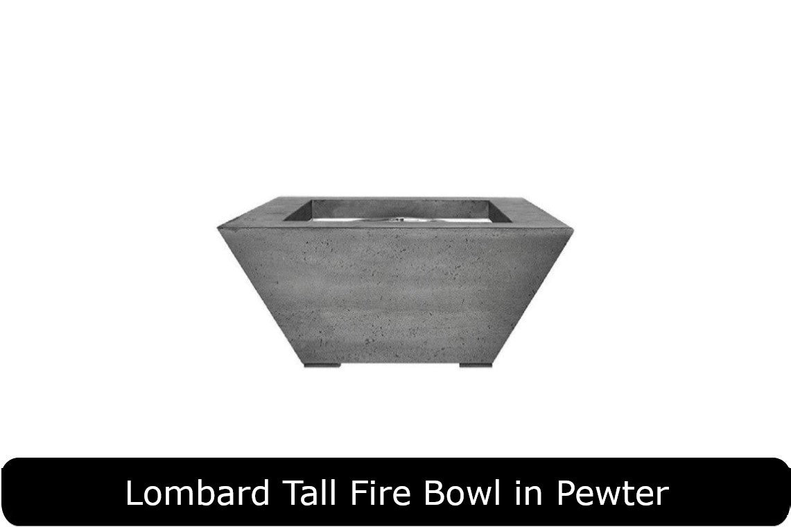 Prism Hardscapes Lombard Tall Square Fire Bowl