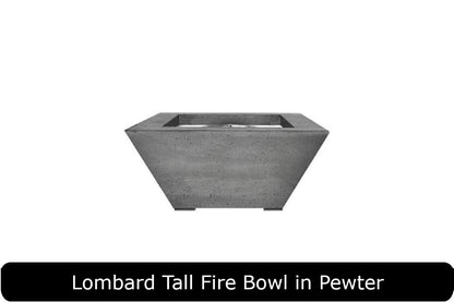 Prism Hardscapes Lombard-P Tall 32in Square Fire Bowl