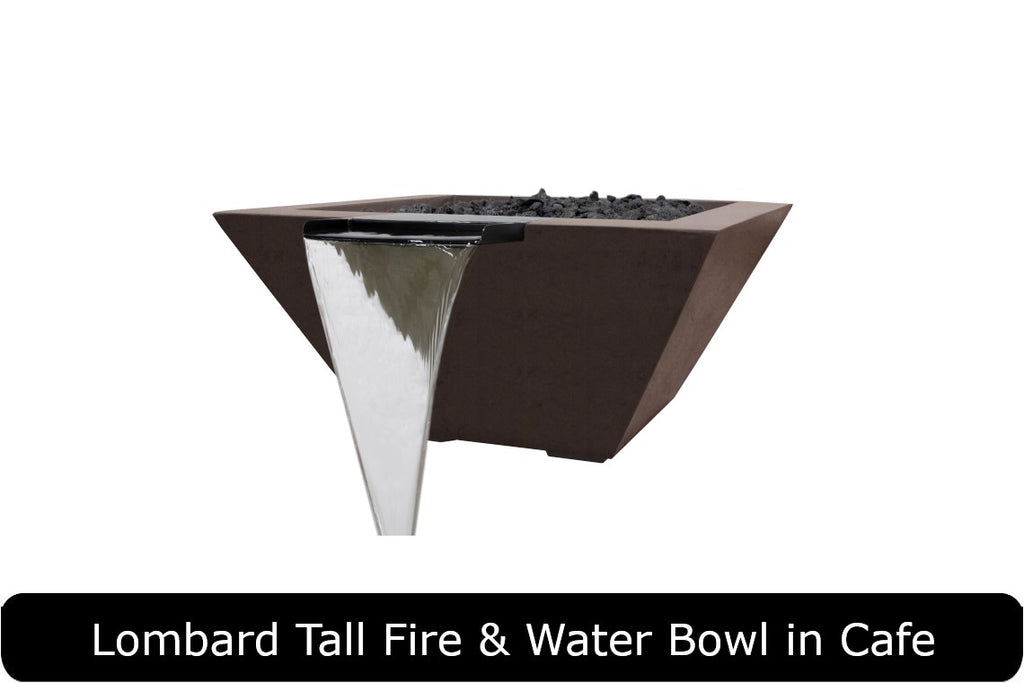Prism Hardscapes Lombard Tall Square Fire & Water Bowl