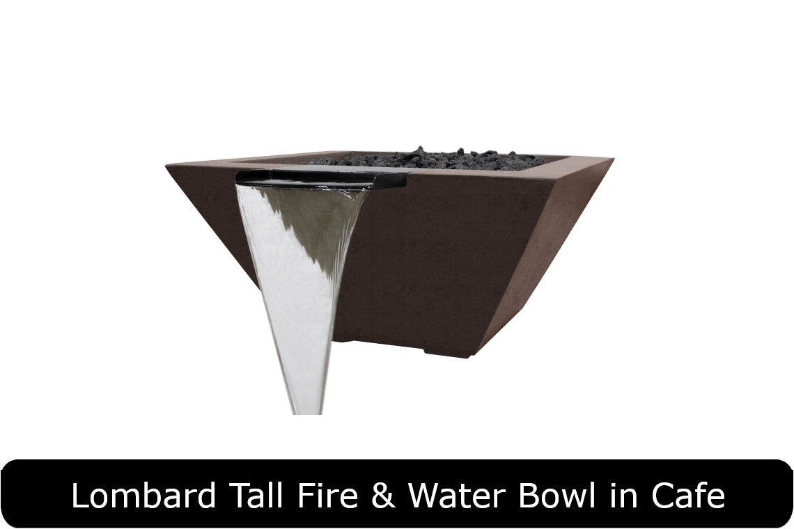 Prism Hardscapes Lombard Tall Square Fire & Water Bowl