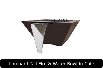 Prism Hardscapes Lombard-P Tall 32in Square Gas Fire & Water Bowl