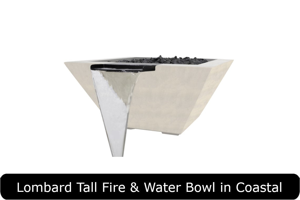 Prism Hardscapes Lombard Tall Square Fire & Water Bowl