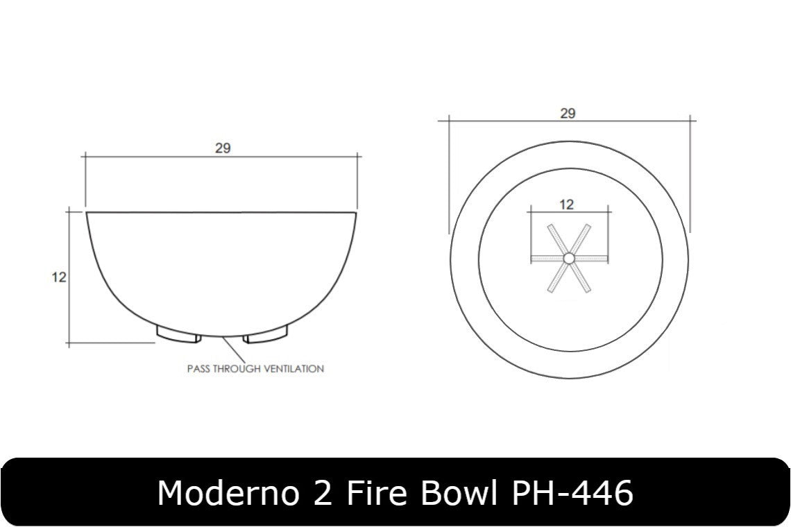 Prism Hardscapes Moderno 2-P Round 29in Fire Bowl