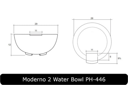 Prism Hardscapes Moderno 2P Round 29in Water Bowl
