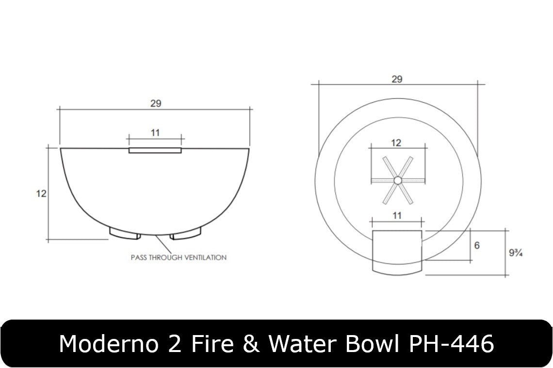 Prism Hardscapes Moderno 2 Round Gas Fire Bowl
