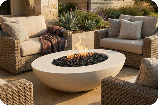 Prism Hardscapes Ovale 60 Oval Gas Fire Table