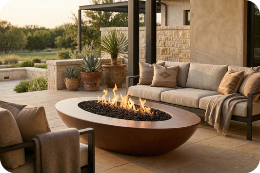 Prism Hardscapes Ovale 79 Gas Fire Table