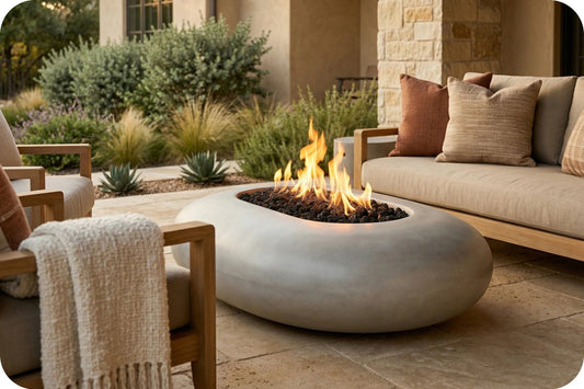 Prism Hardscapes Pebble 56in Gas Fire Table