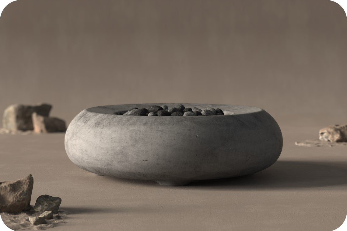 Prism Hardscapes Pietra Round Gas Fire Bowl