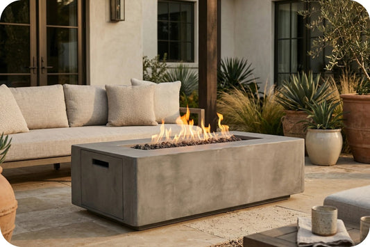 Prism Hardscapes Porto 60 Rectangle Gas Fire Table