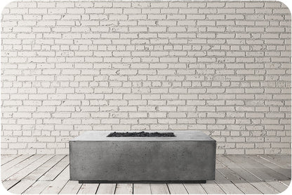 Studio Image of the Porto 60 Fire Table in Pewter Concrete Finish