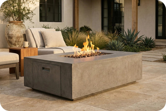 Prism Hardscapes Porto 68 Rectangle Gas Fire Table