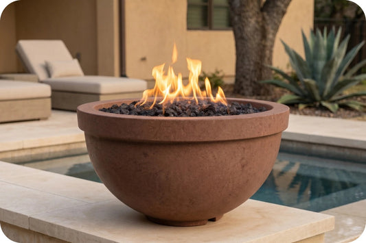 Prism Hardscapes Sorrento 33in Round Gas Fire Bowl