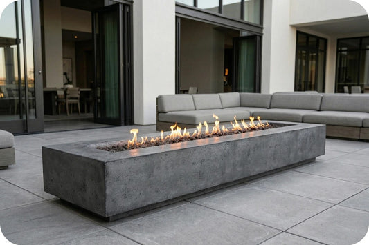 Prism Hardscapes Tavola 110 Rectangle Gas Fire Table